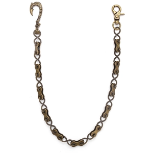 Chaîne de ceinture vélo vintage en bronze pour mode hip-hop avec fini antique