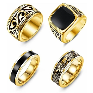 Vintage Biker Titanstahl Ringe Für Herren Retro Punk Siegelring Keltischer Knoten Geometrisch Mode Schmuck Fingerringe Party