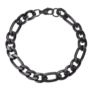 Bracciale a Catena Figaro in Acciaio Inossidabile per Uomo Donna Unisex Minimalista Punk NK Bracciale a Maglie Lucido Gioielli di Moda