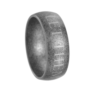 Bague vintage en acier inoxydable oxydé pour homme avec gravure LET THEM incluse