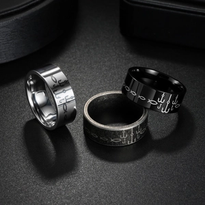 Fashion Stainless Steel Fishhook Fish Pattern Ring For Men Simple Individual Nautical Marine Style Jewelry Band Ring Gift