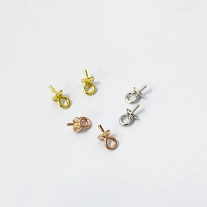 925 Sterling Silver Artificial Pearl Cup Pendant Base DIY Jewelry Findings Pin Round Loop For Handmade Necklace Earring Making Accessories