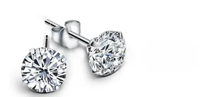 Macro shot of S925 sterling silver stud earrings featuring 925 hallmarks on butterfly backs
