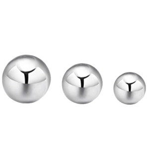 Lot de trois paires de boucles d'oreilles boules en argent S925 poli de tailles variées