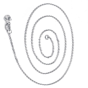 Polished S925 sterling silver 1.5mm cross chain necklace with lobster clasp