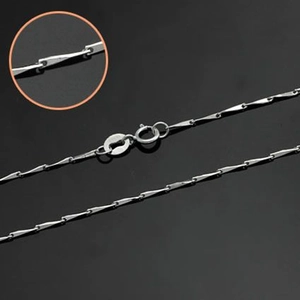 Minimalist S925 sterling silver twist link chain necklace for women with spring clasp