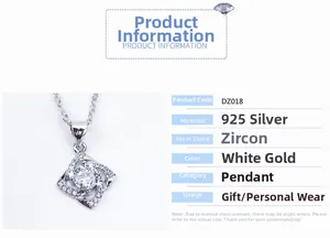 Detailed view of S925 silver four-leaf clover pendant necklace with cubic zirconia stones