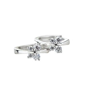 S925 sterling zilveren vlinder oorbellen met glinsterende zirkonia stenen voor dames