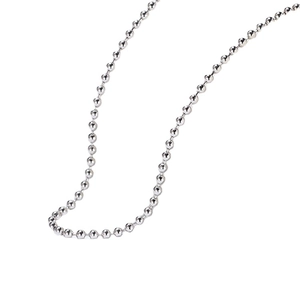 Minimalist S925 sterling silver ball chain necklace with polished mirror finish for unisex