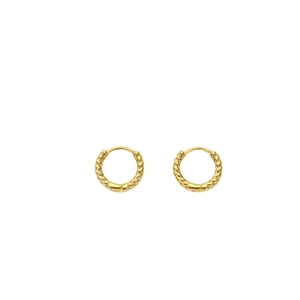 Boucles d'Oreilles Créoles en Argent Sterling 925 pour Femmes Design Torsadé Minimaliste Rétro Or Argent Petites Boucles d'Oreilles