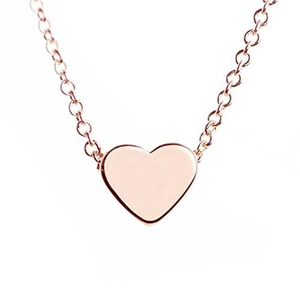 Elegante Halskette mit Herzanhänger aus S925 Sterlingsilber in Roségold mit Spiegelglanz