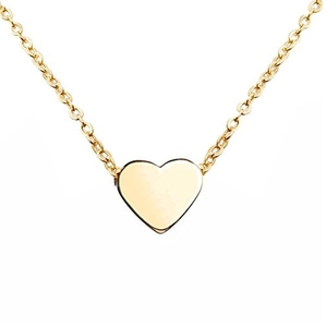 Eleganter S925 Sterlingsilber Herzanhänger in Gold mit feiner O-Kette für Damenmode
