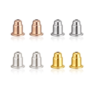 S925 sterling silver bullet earring backs in gold, silver and rose gold finishes