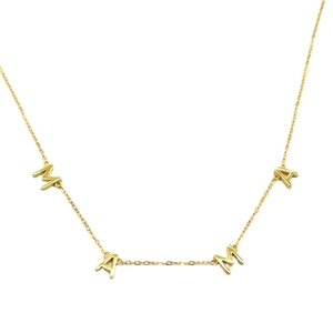 Collier MAMA minimaliste en argent fin S925 doré, cadeau idéal pour femme