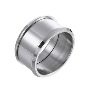 Brushed stainless steel blank ring base for DIY jewelry making in polished silver finish