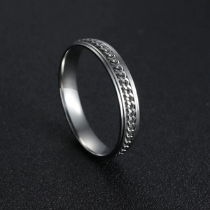 Men Stainless Steel Spinner Bracelet Cuban Link Chain Stress Relief Bangle Polished Industrial Hand Jewelry Jewelry Accessory