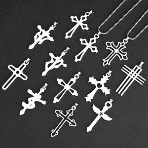 Edelstahl Kreuz Anhänger Halskette Für Herren Gothic Punk Religiös Jesus Kruzifix Schmuck Alltag Jahrestag Geschenk