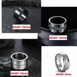 Comparaison de bagues rotatives en largeurs de 8mm 10mm 12mm et 14mm en divers styles