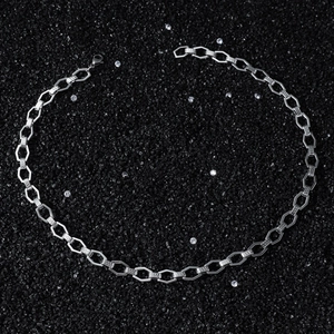 Collier hip-hop pour hommes en acier inoxydable avec maillons hexagonaux sur pierre noire