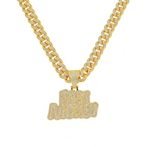 Herren Hip Hop Fast Money Anhänger Halskette Legierung Strass Panzerkette Iced Out Schmuck Gold Silber Ton Großer Anhänger