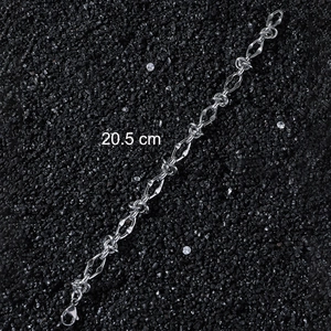 Vintage stainless steel hip-hop chain bracelet for men and women, length 20.5 cm