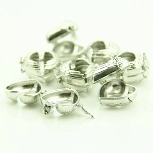 DIY silver alloy heart locket pendants with relief wing design for jewelry making