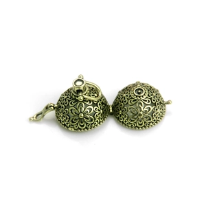 Vintage bronze hollow flower sphere magnetic clasp for DIY jewelry making accessories