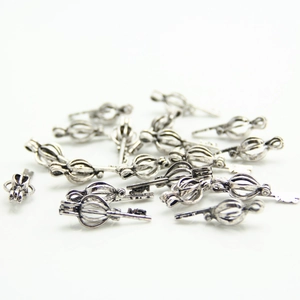 Vintage silver hollow cage key pendant for essential oil diffuser necklace DIY