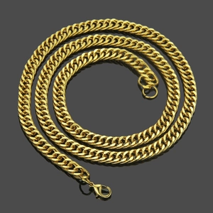 Collana a Maglia Cubana da Uomo Hip Hop in Ferro Galvanizzato Gioielli Punk Streetwear Collane per Uomo Lucide