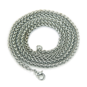 Collier chaîne spiga épaisse en argent pour homme avec finition polie et fermoir mousqueton