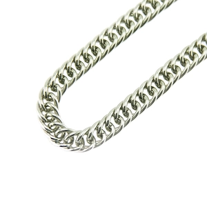 Punk silver Cuban link waist chain for men, hip hop style trousers accessory in sleek metal