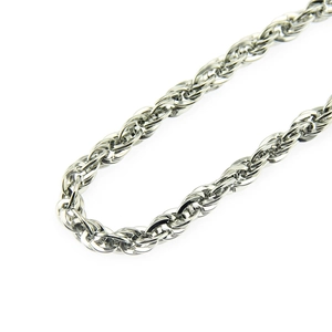 Mens punk hip hop silver heavy metal trouser chain with industrial braided rope design
