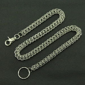 Men Byzantine Metal Pant Chain Silver Hip Hop Punk Waist Link Wallet Keychain Belt Accessories Streetwear Jewelry