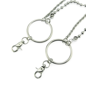 Retro punk multilayer metal waist chain featuring round beads and twist links with lobster clasps