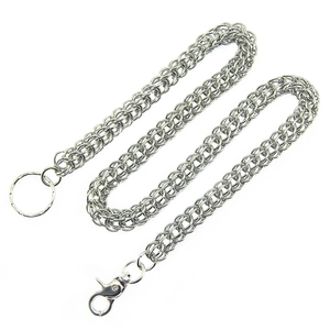 Woven Metal Waist Chain Punk Hip Hop Trousers Chain For Men Women Silver Single Layer Jeans Hanging Accessory Jewelry Gift
