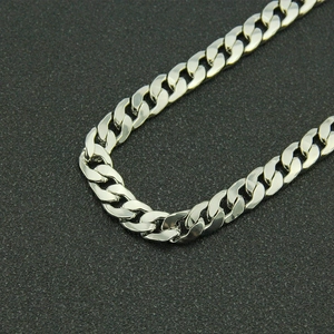 Three-layer silver punk wallet chain with high-polish finish for biker jeans and hip-hop style