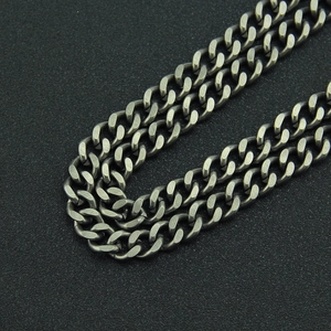 Punk style double layered silver curb chain wallet belt chain for men's hip hop accessories