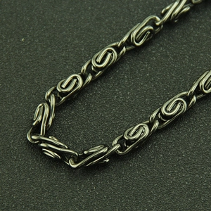 Men's double-layered metallic punk pants chain with stylish spiral S-link design