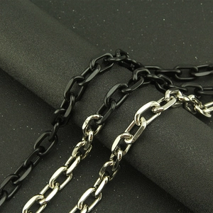 Hip hop style metal Cuban waist chains in black and silver finishes for jeans