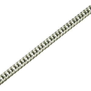 Silver punk style cuban chain belt with large metal rings for men street fashion