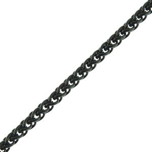 Punk style electrophoretic black Spiga chain waist belt for men and women trousers