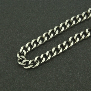 Retro skull denim jeans chain in industrial silver finish for street style men