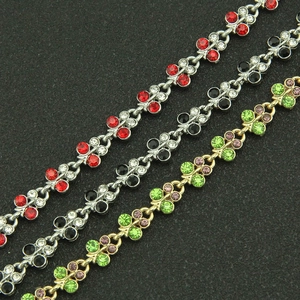 Elegant Korean style colorful rhinestone bracelets in silver and gold finishes