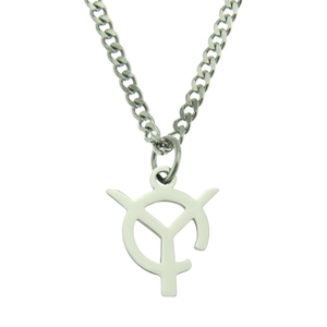 Collar con Colgante Redondo Letra Y Hip Hop Cadena Cubana de Acero Inoxidable Acero de Titanio Joyería Geométrica Hueca Para Hombres Mujeres Fiesta Diaria