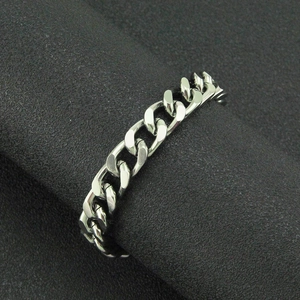 Bague chaîne gourmette en argent poli pour hommes et femmes au design minimaliste