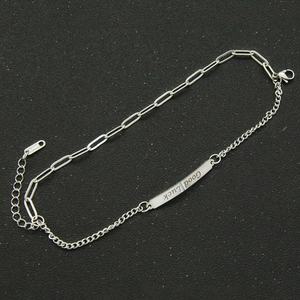 Titanium steel Good Luck chain bracelet with adjustable link for men and women