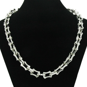 Hip Hop Alloy Dragon Bone Chain Necklace For Men Punk Street Style Silver Geometric Metal Chain Statement Jewelry Gift