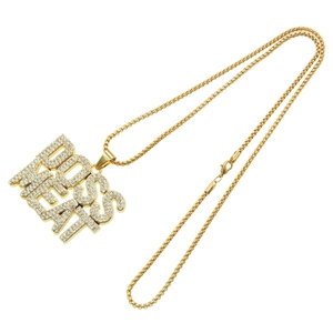 Collier hip hop doré avec pendentif diamant BOSS HEAT pour hommes et femmes