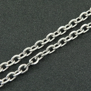 Collier double couche en acier inoxydable argenté avec maillons cubains polis