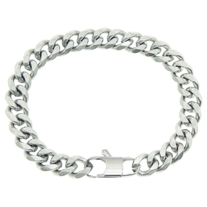 Men Women Titanium Steel Cuban Link Bracelet Polished Glossy Finish Street Hip Hop Minimalist Jewelry Gift Unisex Hand Chain